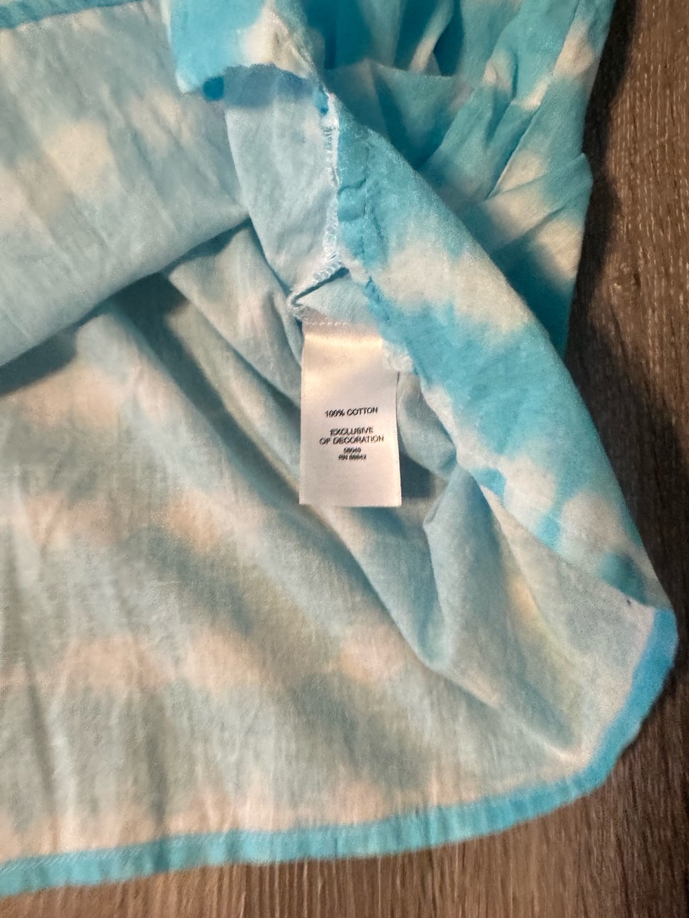 Catherines Women’s Sky Blue Tie-Dye Embroidered V-Neck Tunic Size 2X - Picture 6 of 8